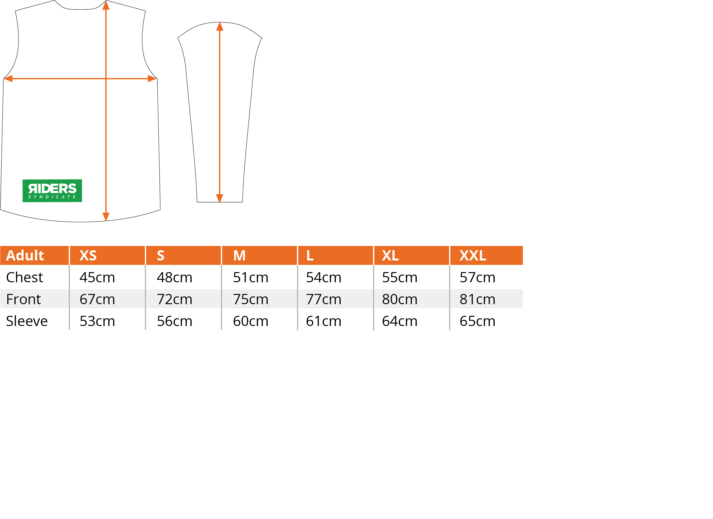 BP Standard adult size chart